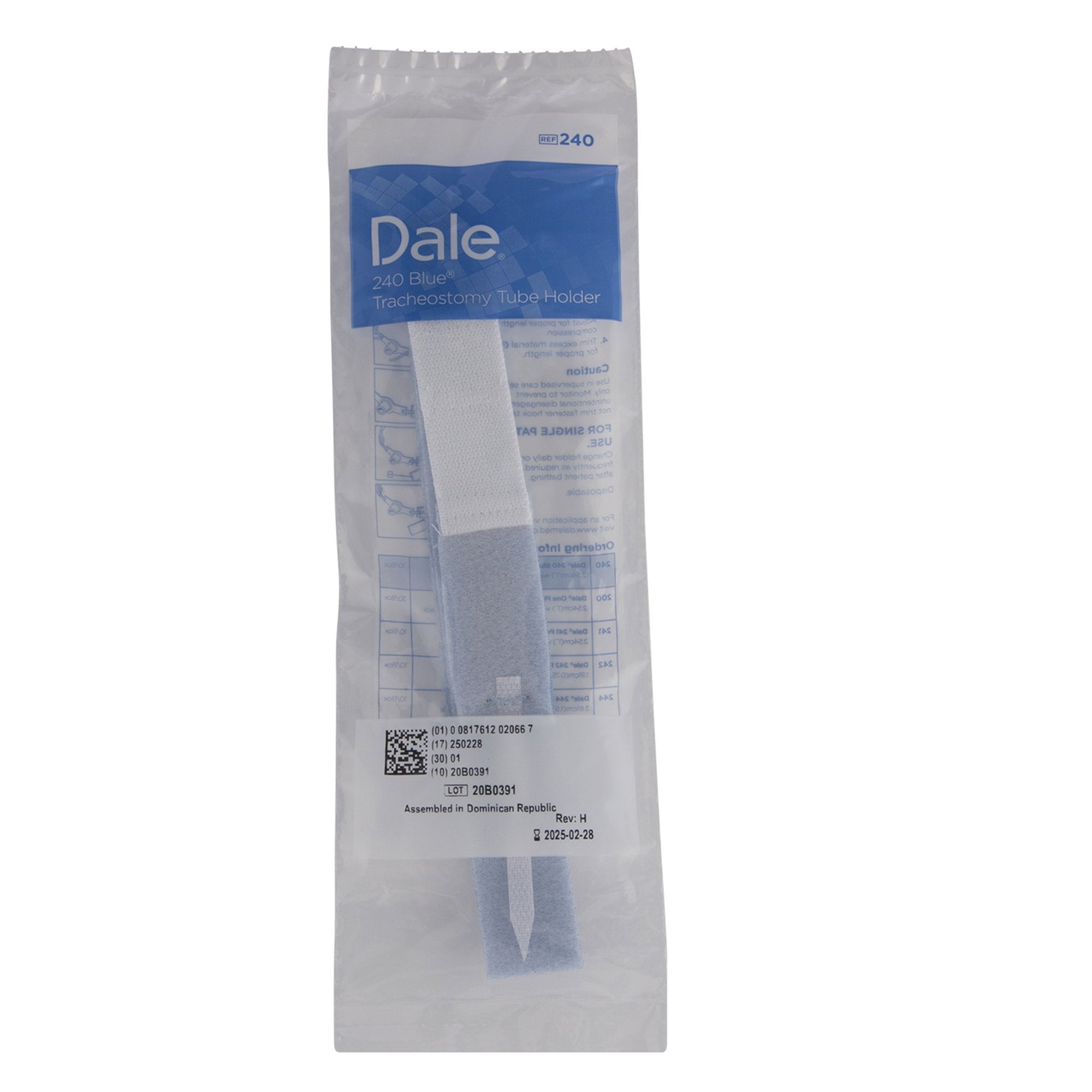 Tracheostomy Tube Holder Blue 19-1/2 X 1 Inch Bariatric Adult, Packaging Type- Box
