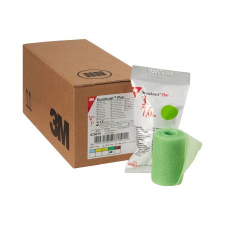 Cast Tape 3M Scotchcast Plus 3 Inch X 12 Foot Fiberglass / Resin Bright Green,Packaging Type- Each