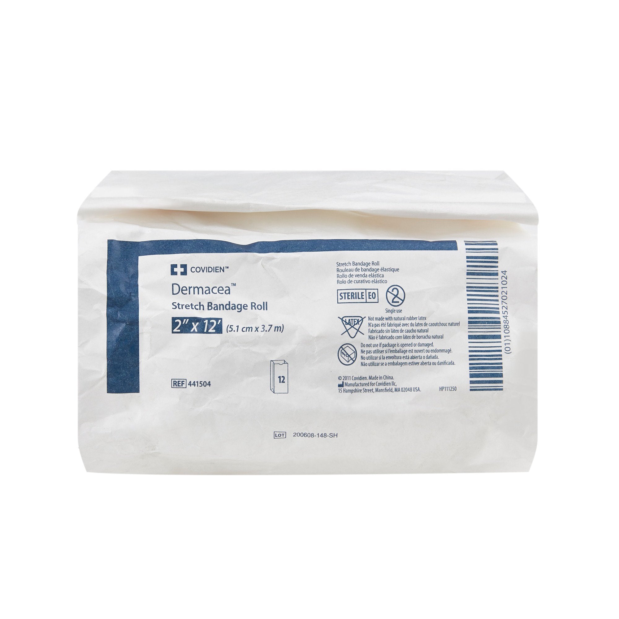 Conforming Bandage Dermacea™ 2 Inch X 4 Yard 1-Ply Sterile 1 per Pack,  Packaging Type- Case