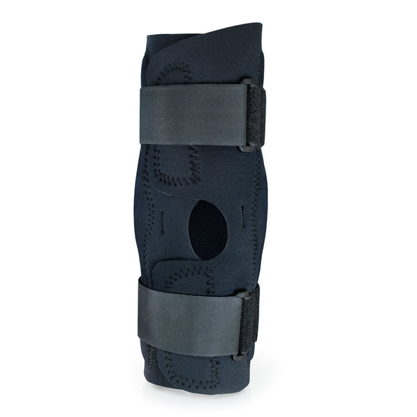 McKesson Hinged Knee Brace – Black Wraparound Open-Patella with D-Rings, 3X-Large (28–30-1/2 in) | HCPCS L1820