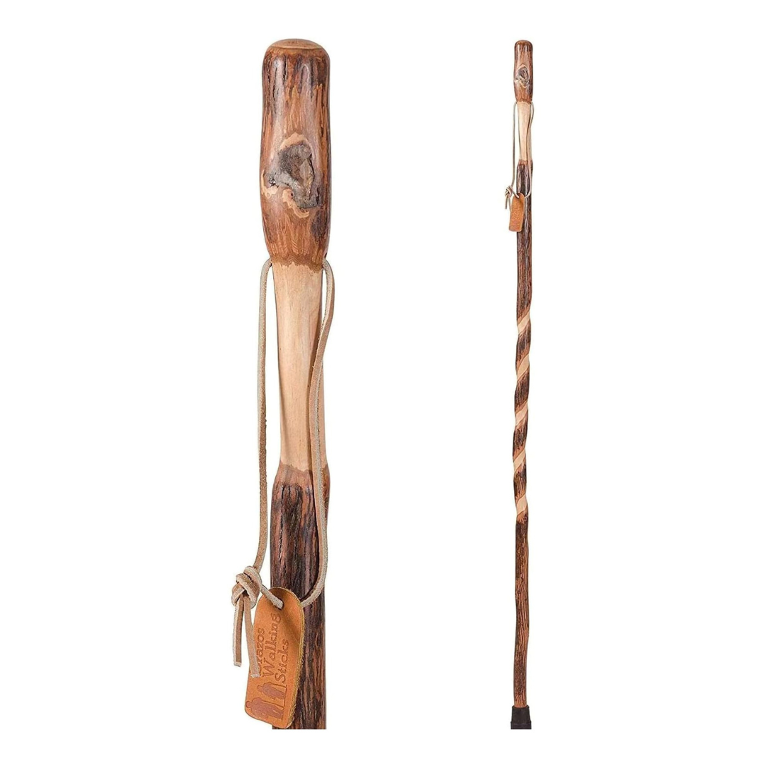 Walking Stick Brazos Twisted Trekker Wood 58 Inch Height Sassafras