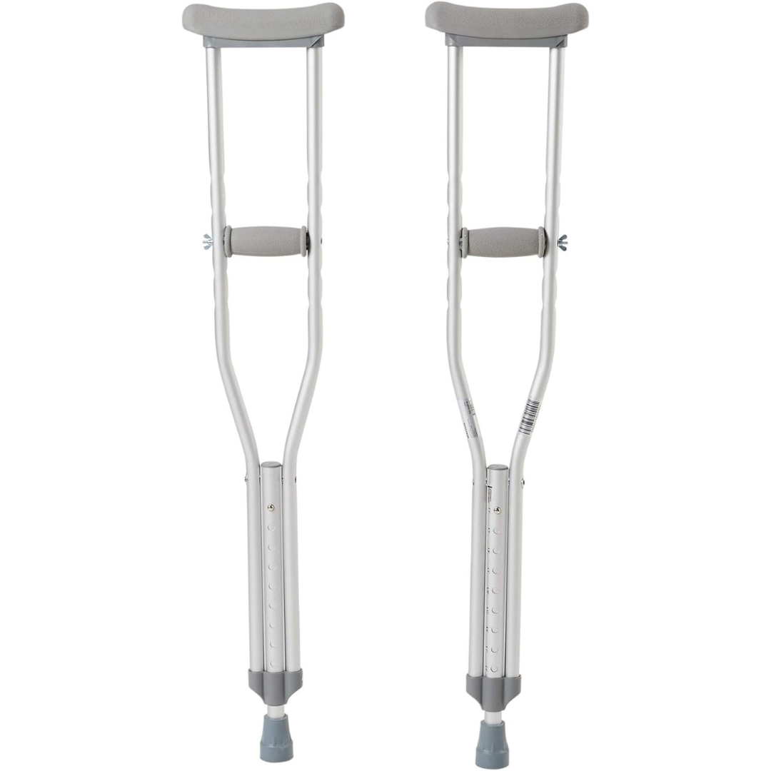 Underarm Crutches McKesson Youth 4 Foot 6 Inch to 5 Foot 2 Inch User Height Aluminum Frame 350 lbs. Weight Capacity, Packaging Type- Case