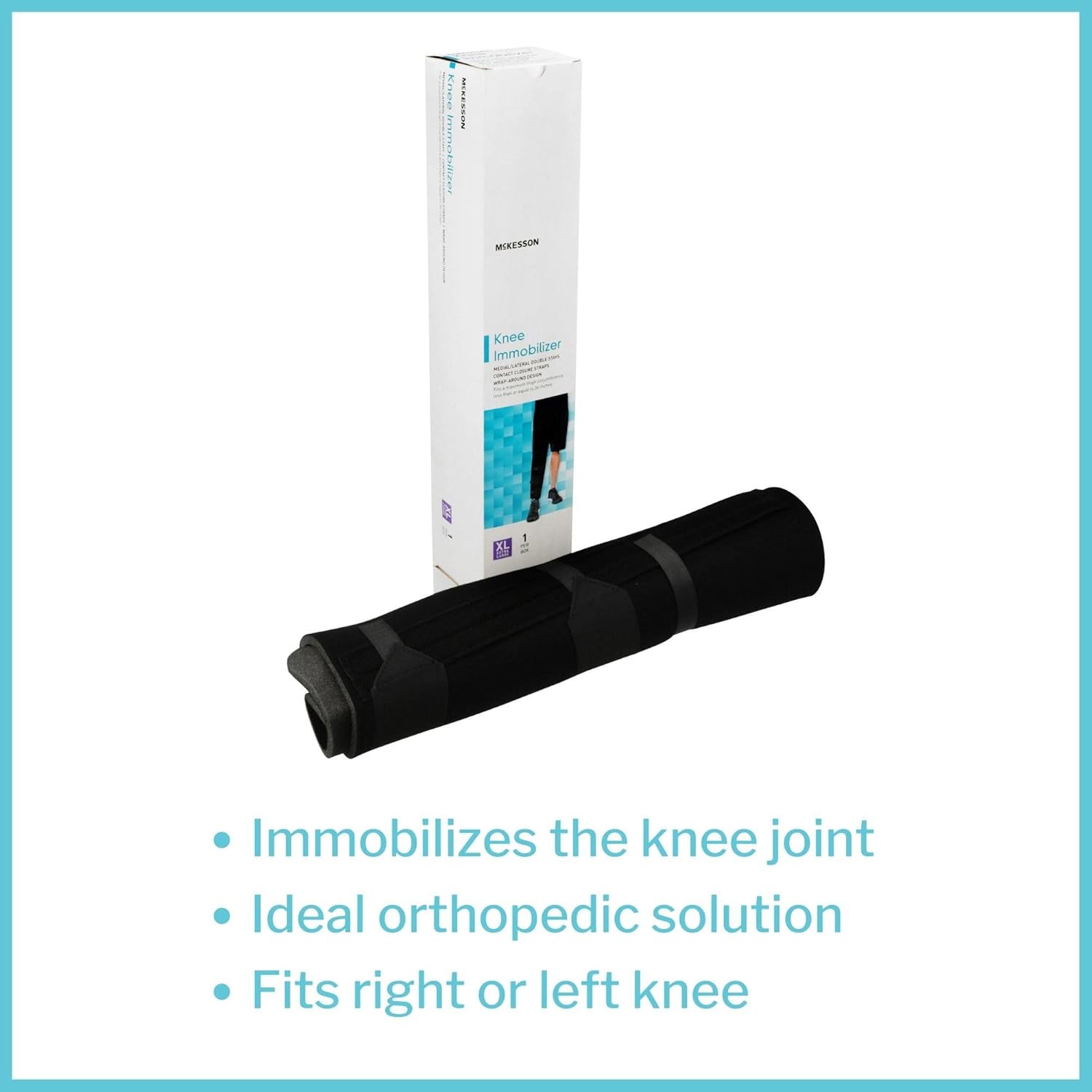 Knee Immobilizer McKesson X-Large Up to 36 Inch Thigh Circumference 24 Inch Length Left or Right Knee