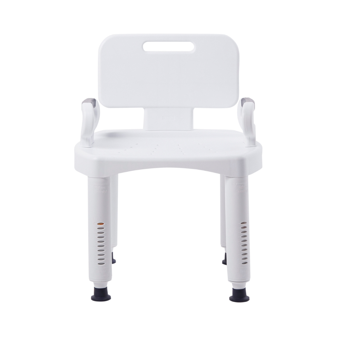 Bath Bench McKesson Removable Arms Plastic Frame Removable Backrest 21-1/4 Inch Seat Width 350 lbs. Weight Capacity, Packaging Type- Case