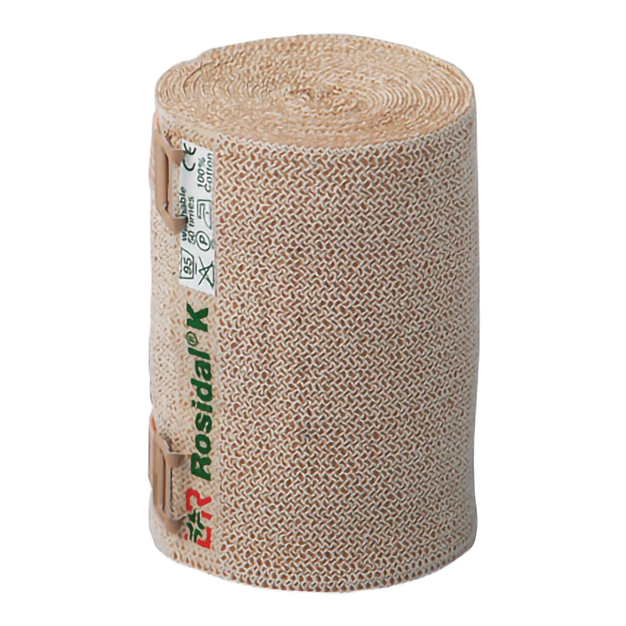 Compression Bandage Rosidal K 4 Inch X 5-1/2 Yard Clip Detached Closure Tan NonSterile High Compression