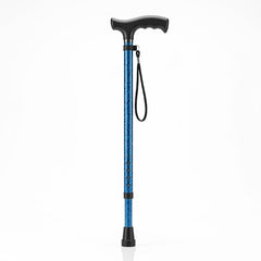 Offset Cane Alum W/gel Grip Blue Crackle