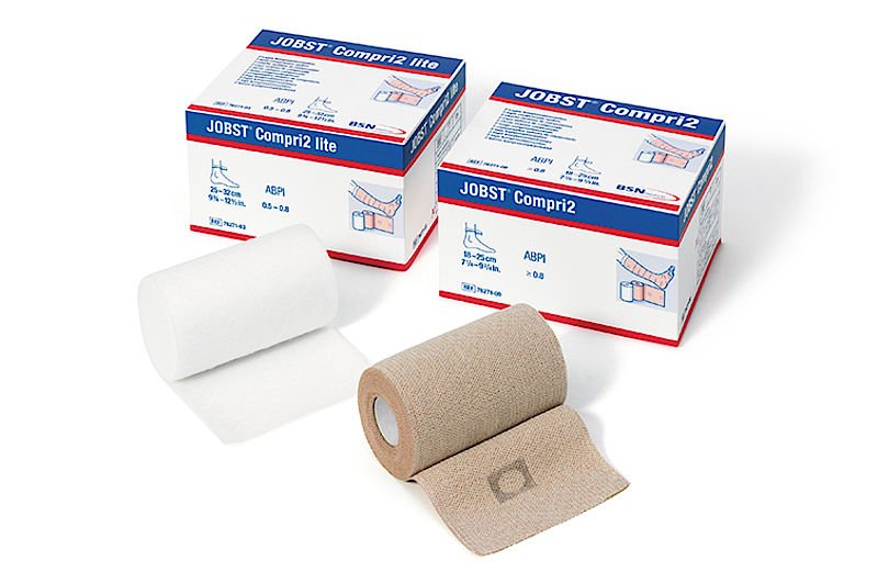 2 Layer Compression Bandage System JOBST Compri2 7 1/8   9 3/4 Inch No Closure Tan NonSterile 40 mmHg