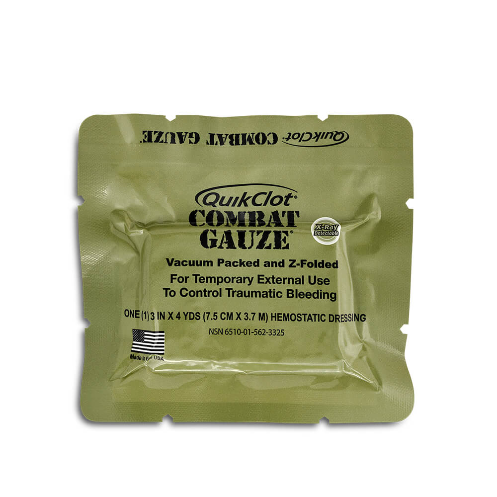 Hemostatic Dressing QuikClot Combat Gauze 3 Inch X 4 Yard 1 per Pack Sterile