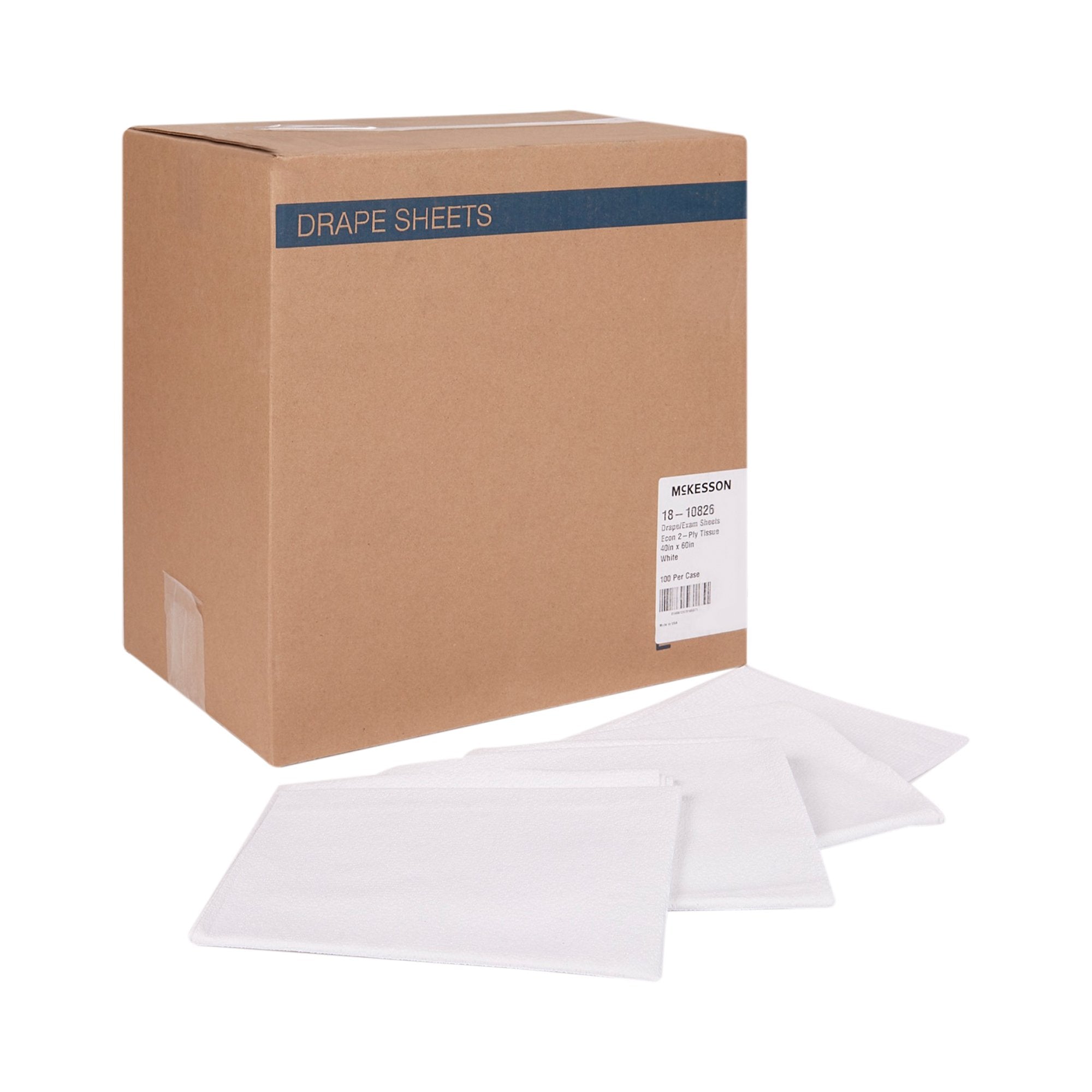 General Purpose Drape McKesson Physical Exam Drape 40 W X 60 L Inch NonSterile, Packaging Type- Case