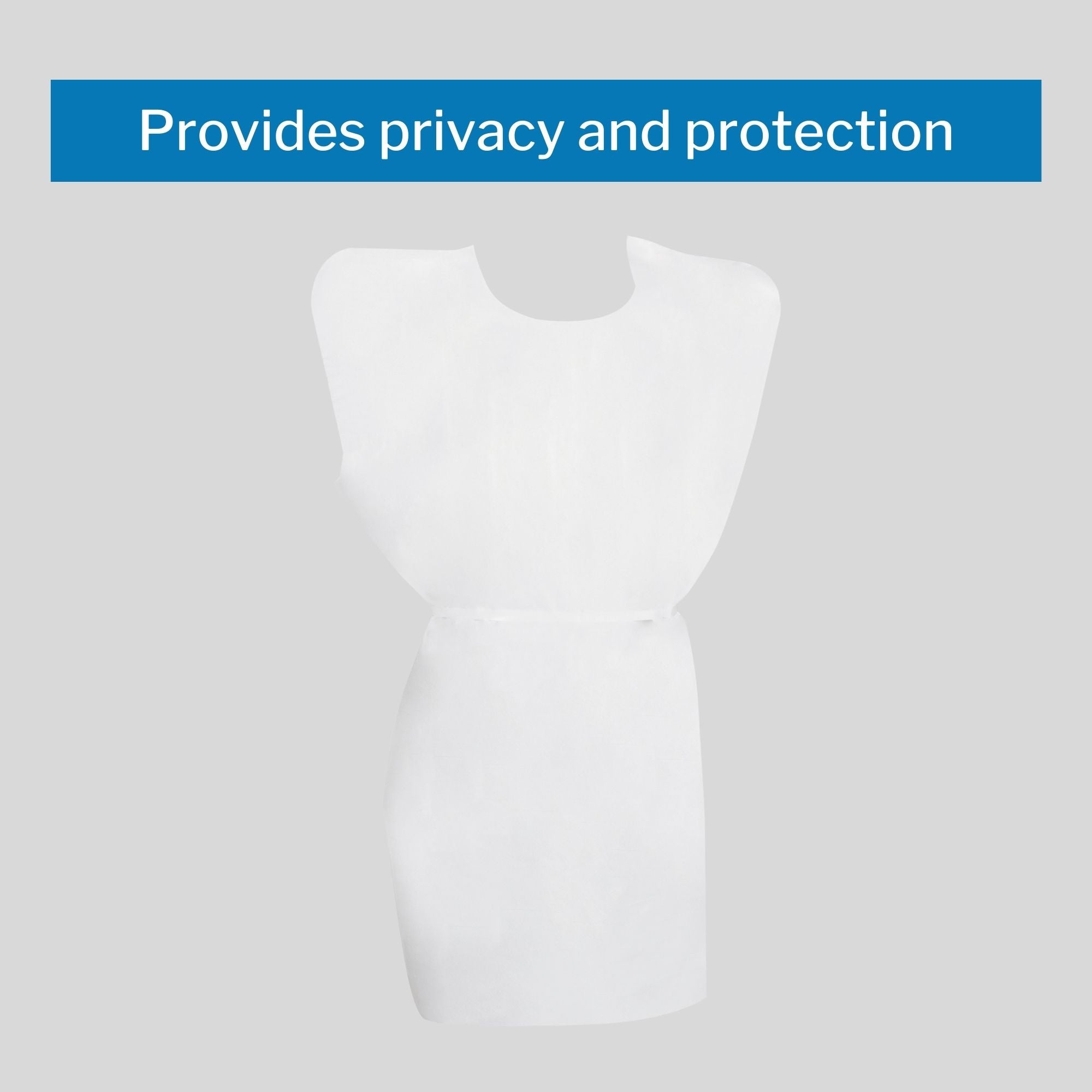 Patient Exam Gown McKesson One Size Fits Most White Disposable, Packaging Type- Each