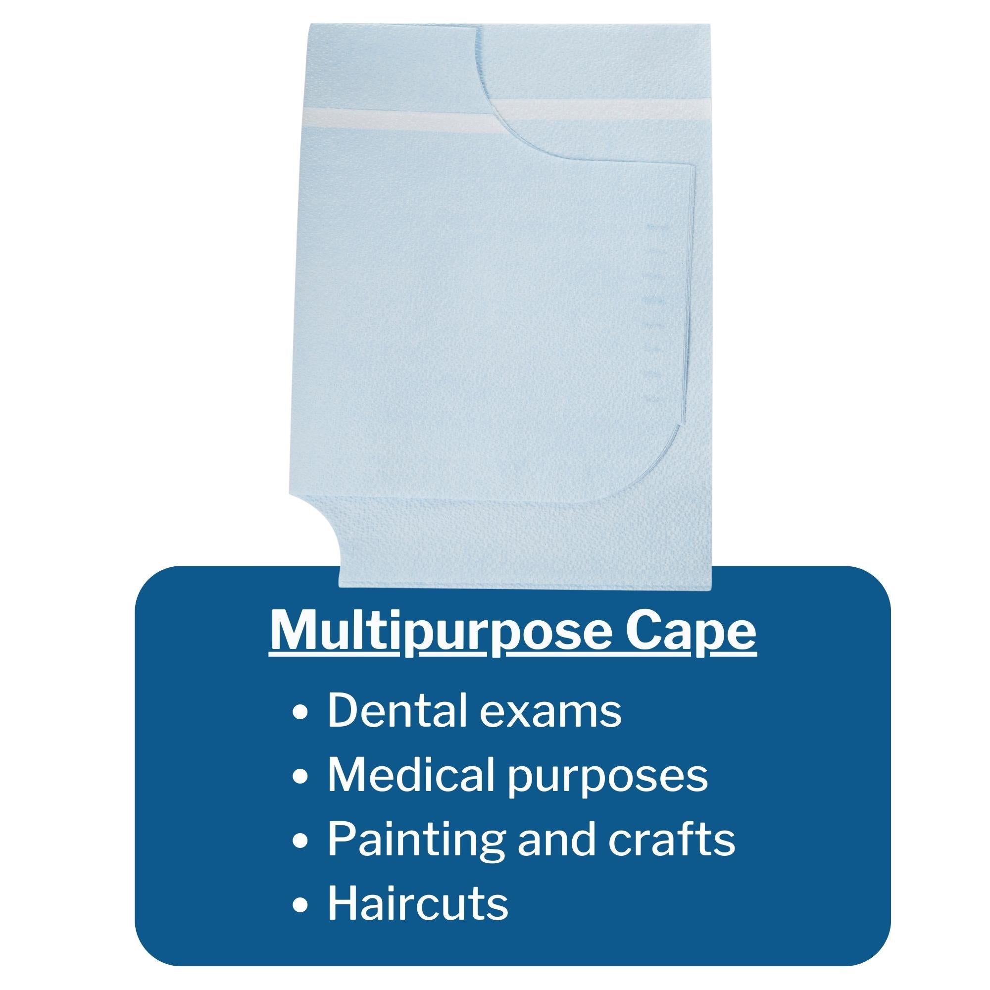 Exam Cape McKesson Blue Front / Back Opening Without Closure Unisex, Packaging Type- Case