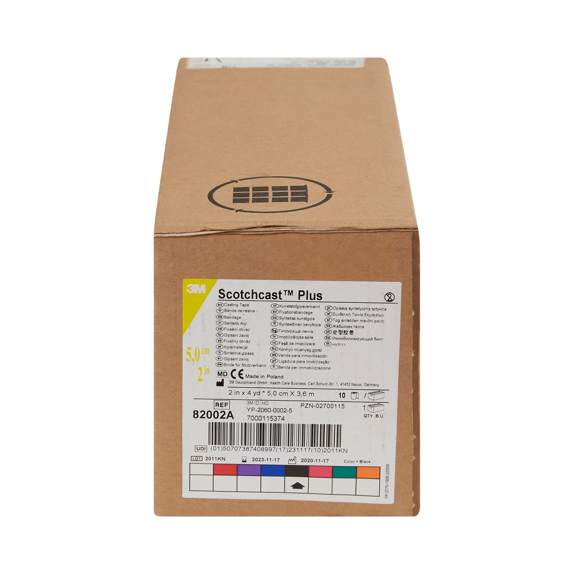 Cast Tape 3M Scotchcast Plus 2 Inch X 12 Foot Fiberglass / Resin Black,Packaging Type- Box