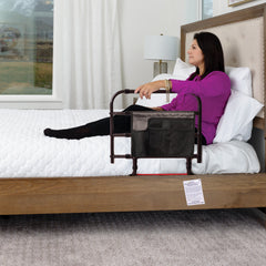 Wonder EZ Adjust Bed Rail, Brown - 18x20-30x20 (LWH) | Adjustable Safety Bed Rail for Enhanced Stability & Security | Ideal for Seniors & Kids