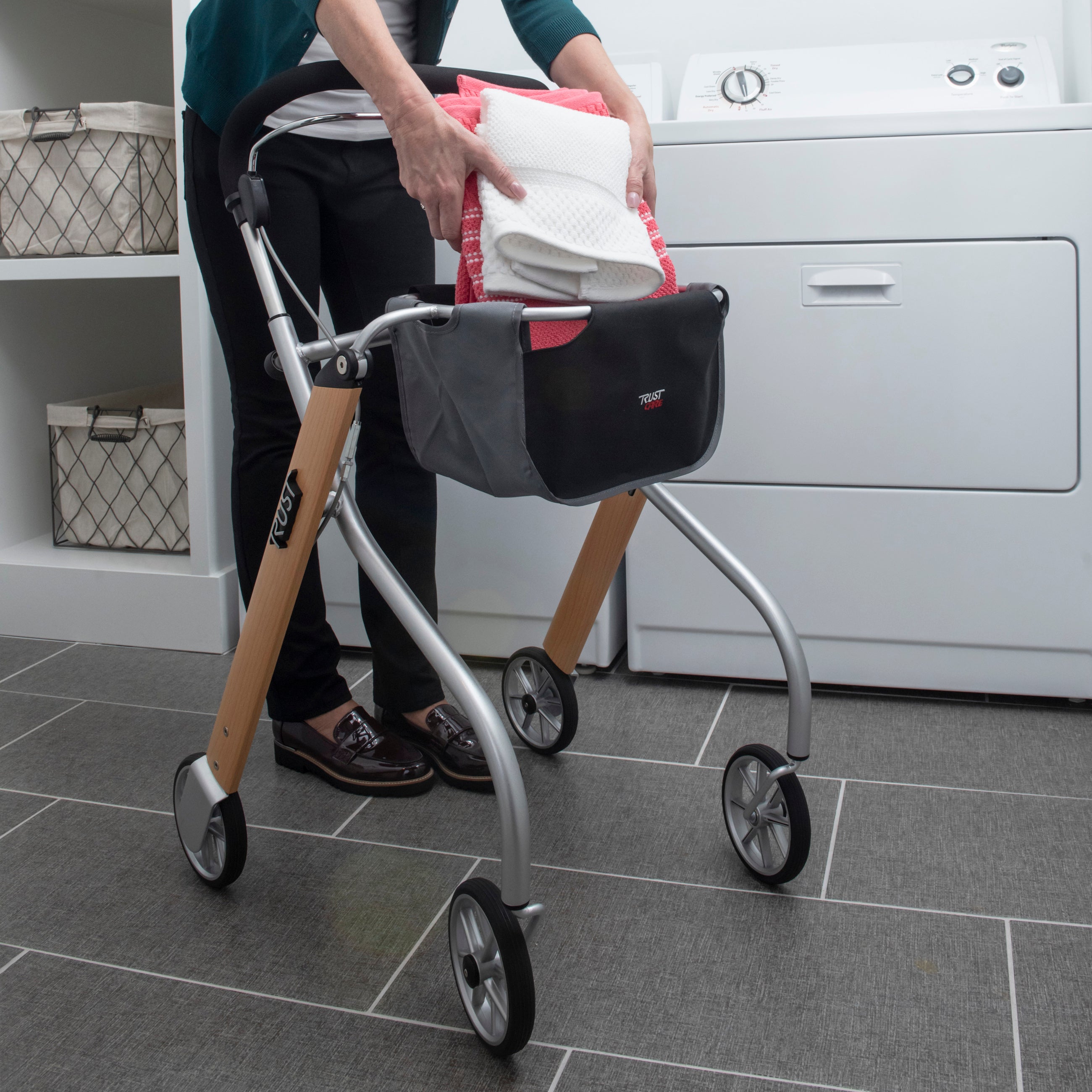 Let's Go Indoor Rollator - Beech | Lightweight, Stylish & Functional Mobility Support for Easy Indoor Navigation and Support. Perfect for Enhanced Independence!