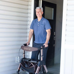 Elite Travel Rollator HD - Lightweight, portable walker with adjustable height, durable frame, and easy-to-use brakes for enhanced mobility and comfort. Perfect for on-the-go support!