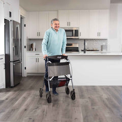 Wonder Rollator Plus with 8" Wheels - Lightweight & Durable Mobility Aid for Comfort & Stability. Ideal for Indoor & Outdoor Use. Easy to Maneuver & Fold.