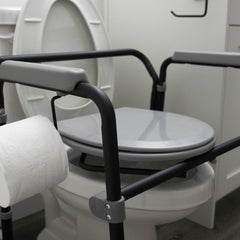 Universal Bedside Commode - Portable, Adjustable, and Easy-to-Clean Toilet Solution for Seniors and Mobility Impaired. Perfect for Comfort and Convenience.