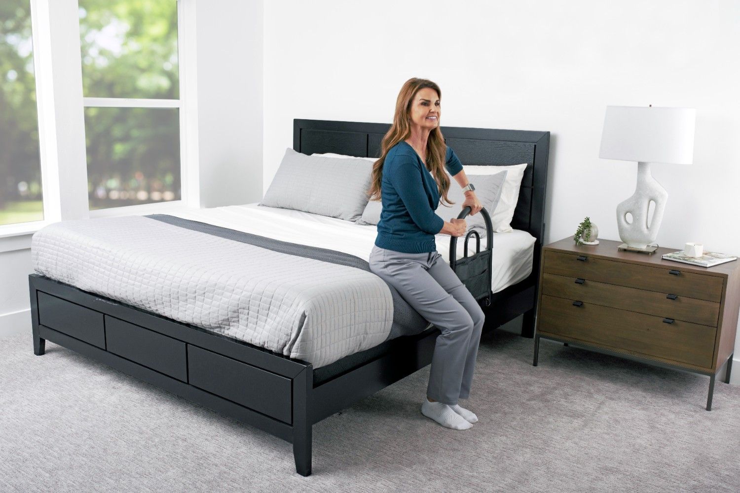 Bed Rail Advantage Traveler - Portable Bed Safety Rail for Seniors & Disabled, Easy to Install, Lightweight Design for Home & Travel