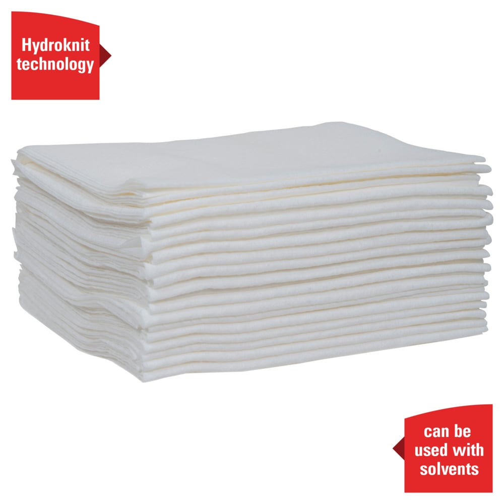 Task Wipe WypAll X60 Light Duty White NonSterile Hydroknit 10 X 12-1/2 Inch Disposable, Packaging Type- Case