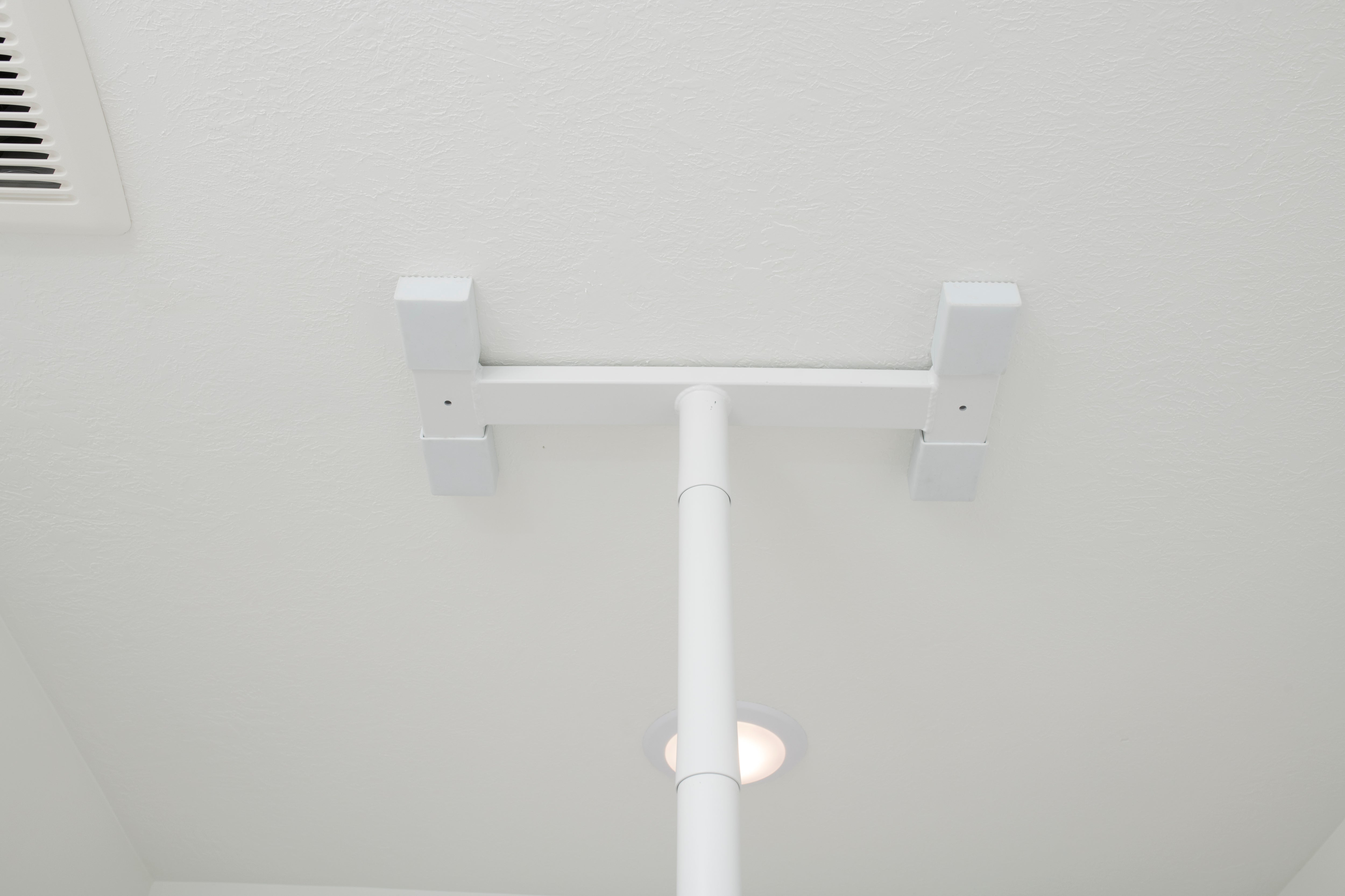 Secure and Stylish Double Handle Floor to Ceiling Grab Bar for Safety | Ideal for Bathrooms and Stairways | Enhance Stability with Easy Installation