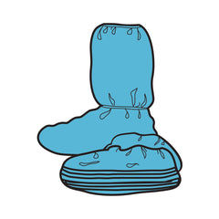 Boot Cover Hi Guard One Size Fits Most Knee High Nonskid Sole Blue NonSterile, Packaging Type- Case