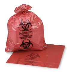 Infectious Waste Bag McKesson 7 to 10 gal. Red Bag Polymer Film 24 X 24 Inch | 500/Case