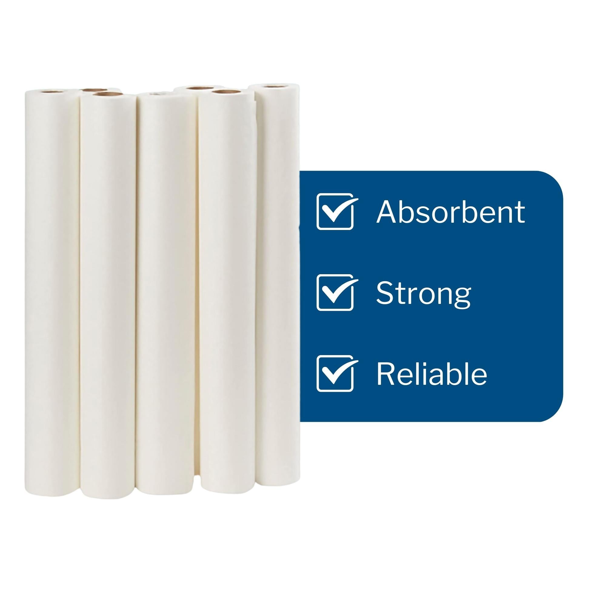 Table Paper McKesson 21 Inch Width 125 Foot Length White Crepe, Packaging Type- Case