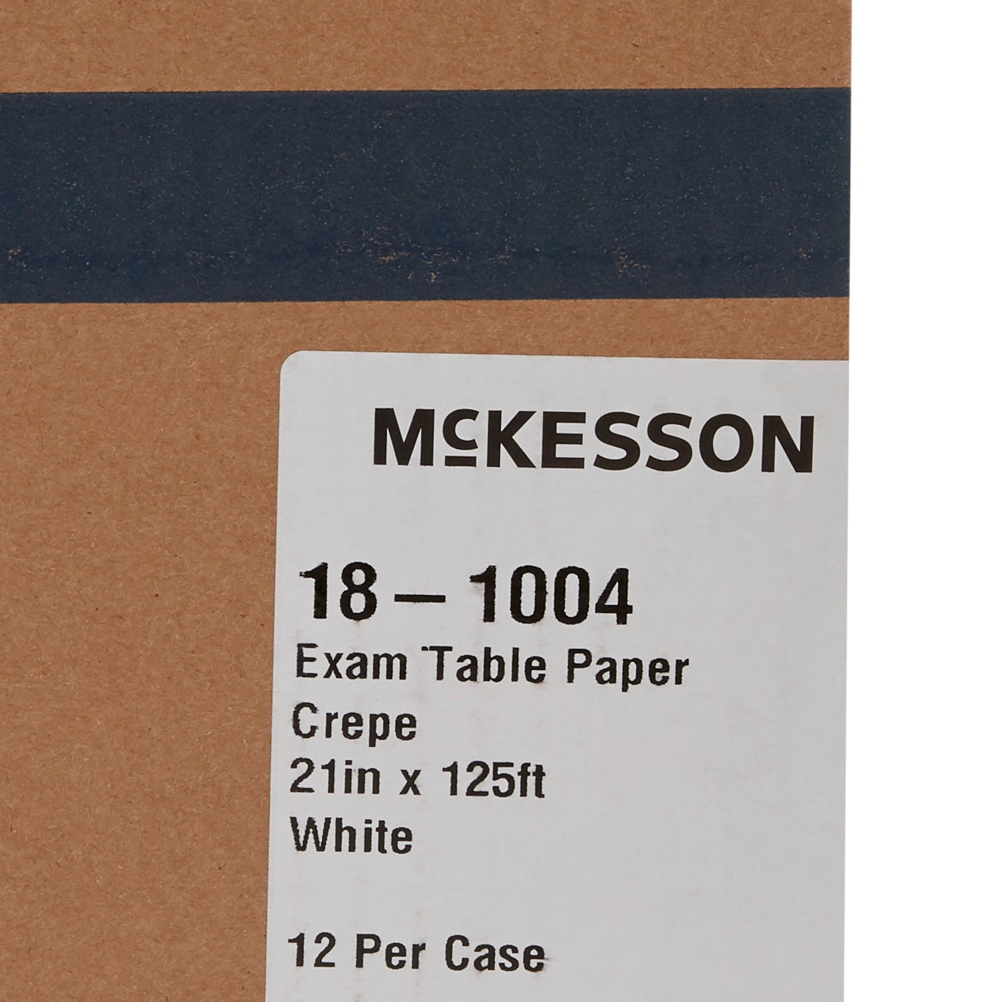 Table Paper McKesson 21 Inch Width 125 Foot Length White Crepe, Packaging Type- Case