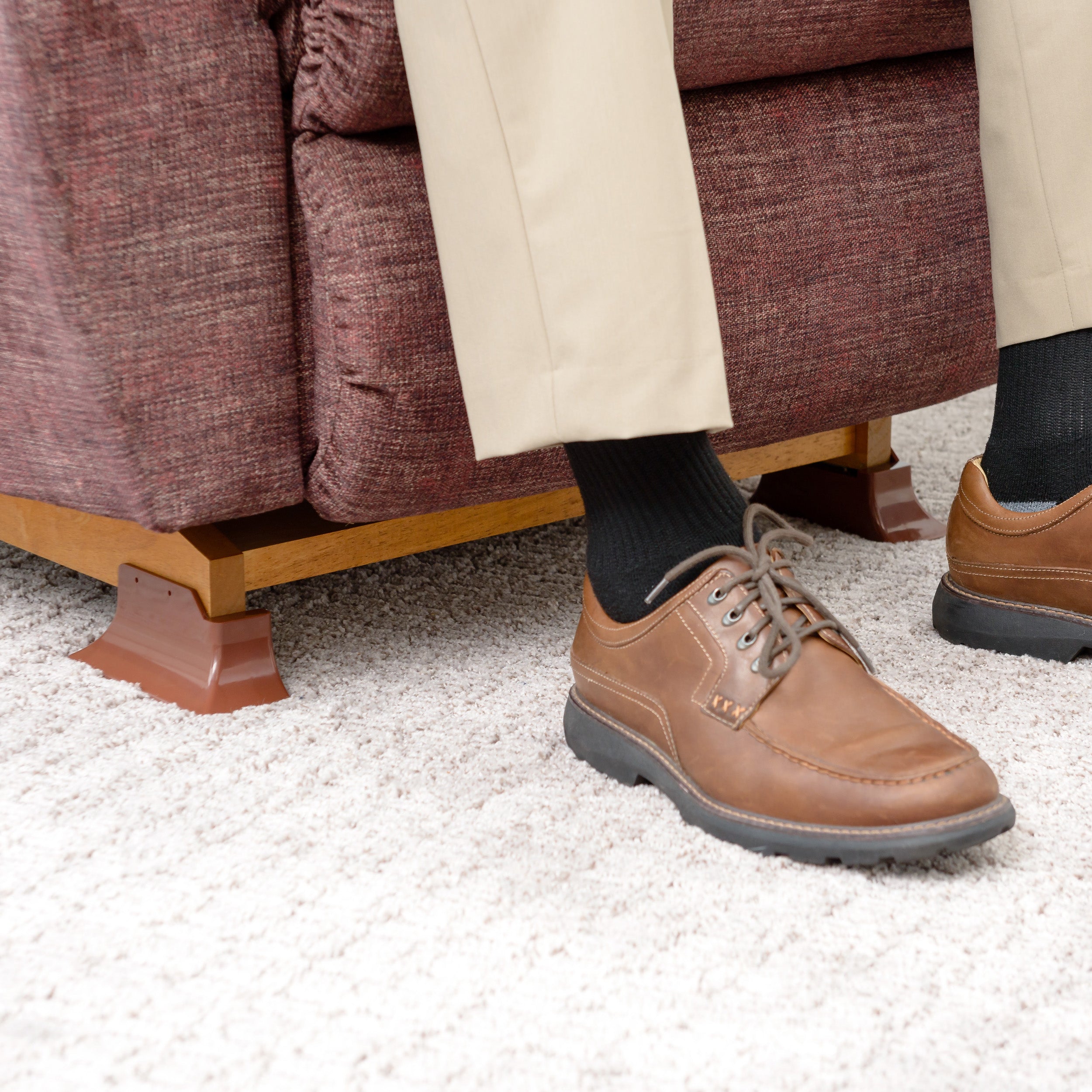Recliner Risers by [Brand Name] - Set of 4 Adjustable Furniture Lifts for Enhanced Comfort & Support, Perfect for Seniors and Easy Mobility.