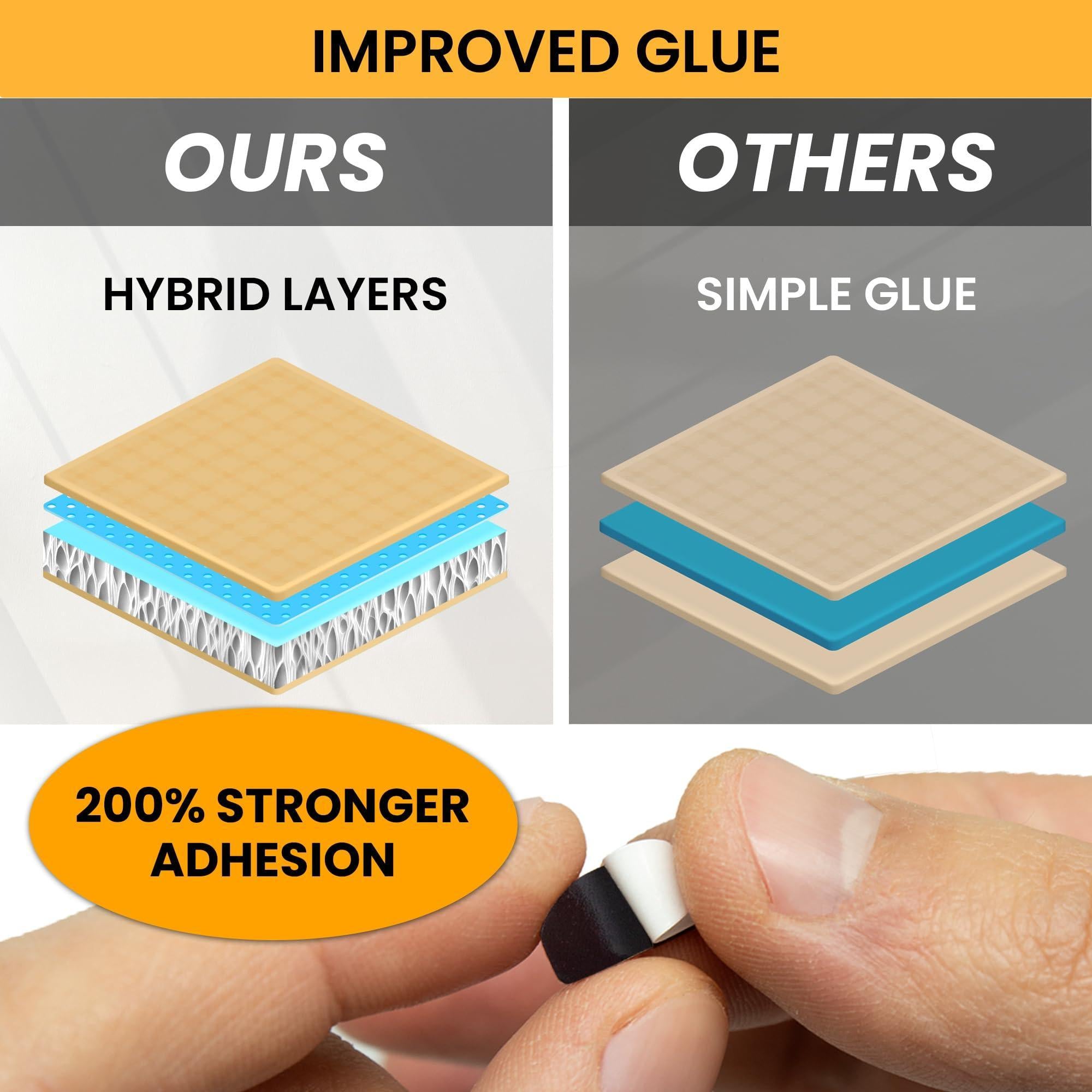 Glasses Nose Grips Non Slip - 16 Pairs Silicone Eyeglass Nose Pads Anti Slip - 1mm x 7mm x 16mm Adhesive Nose Pads Glasses for Comfort - Sunglass Nose Pads Cushion - Glasses Bridge Accessories