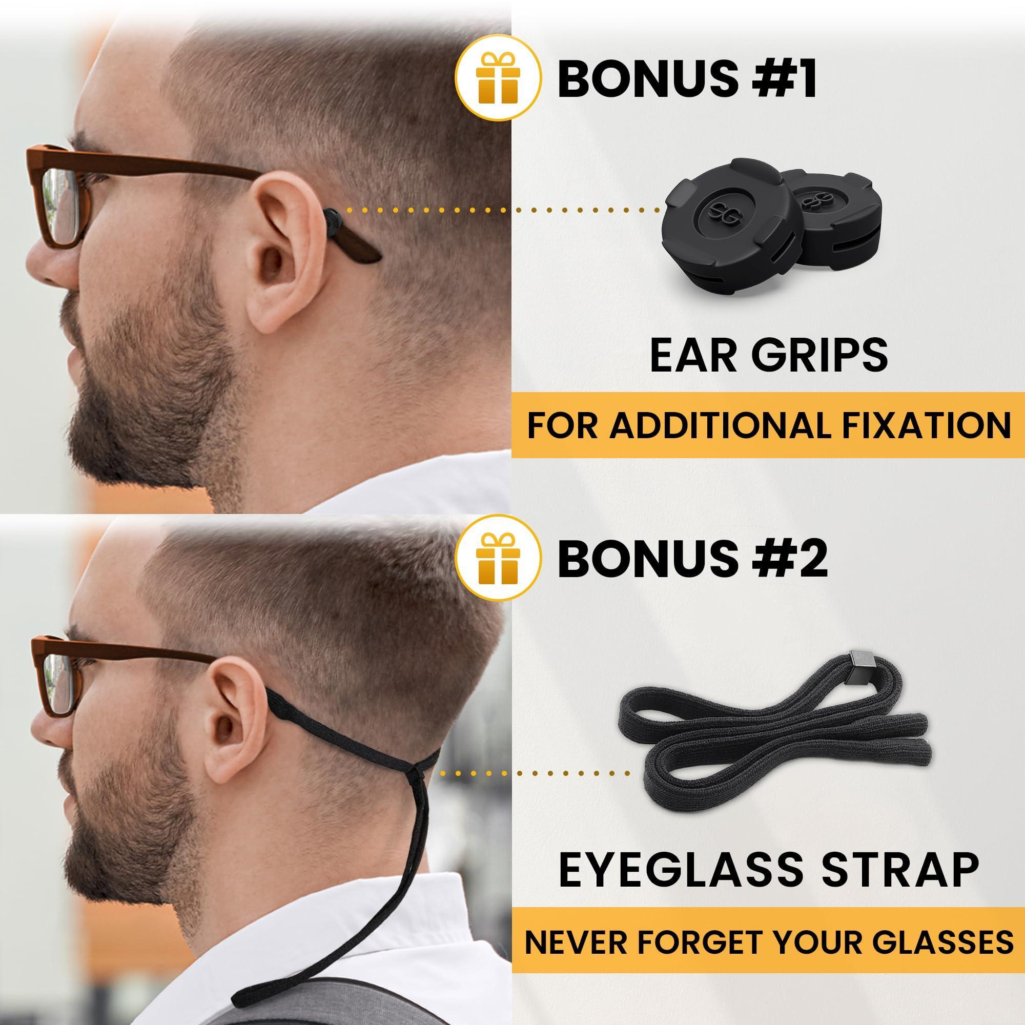 Glasses Nose Grips Non Slip - 16 Pairs Silicone Eyeglass Nose Pads Anti Slip - 1mm x 7mm x 16mm Adhesive Nose Pads Glasses for Comfort - Sunglass Nose Pads Cushion - Glasses Bridge Accessories