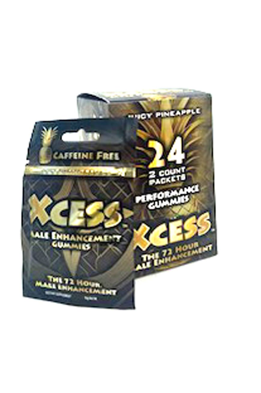 Xcess Cube Gummy 2 Count 24 Pcs Display - Male  Enhancement - Juicy Pineapple