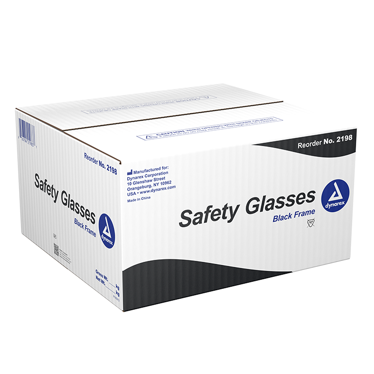 dynarex safety glasses protective eye goggles 50cs