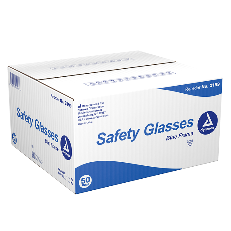 dynarex safety glasses protective eye goggles 50cs