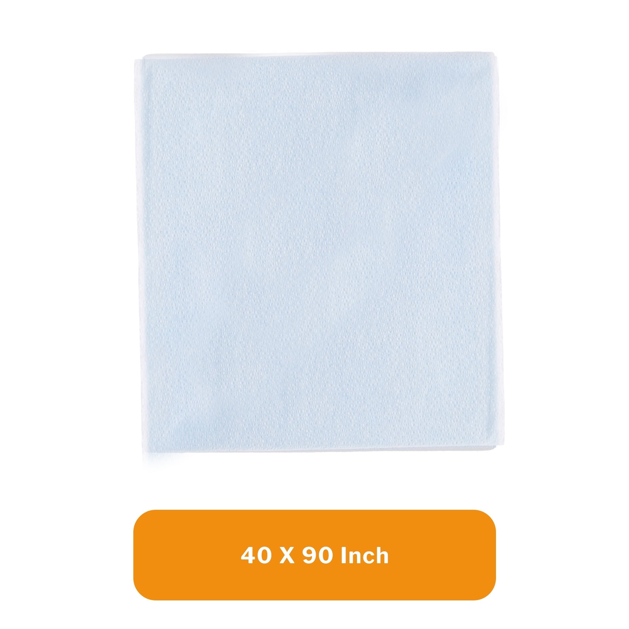Stretcher Sheet McKesson Flat Sheet 40 W X 90 L Inch Blue Cellulose Tissue 50% / Polyethylene Film 50% Disposable, Packaging Type- Case