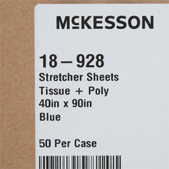 McKesson Disposable Stretcher Sheet | 40 x 90 Inch Blue