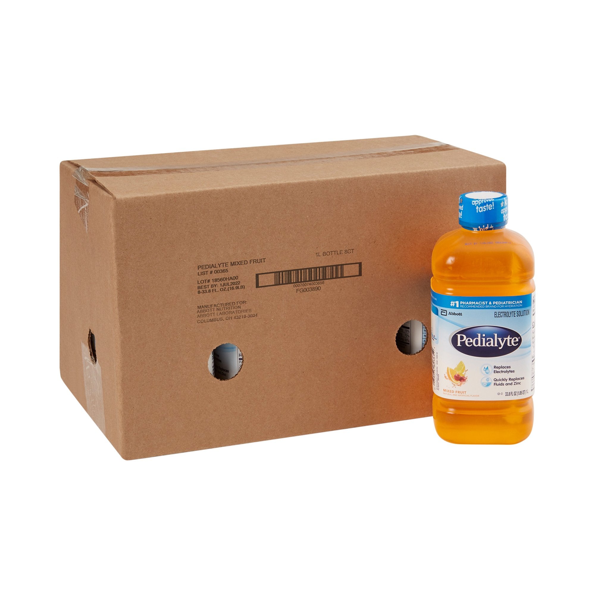 Oral Electrolyte Solution Pedialyte Classic Mixed Fruit Flavor 33.8 oz. Electrolyte,Packaging Type- Each