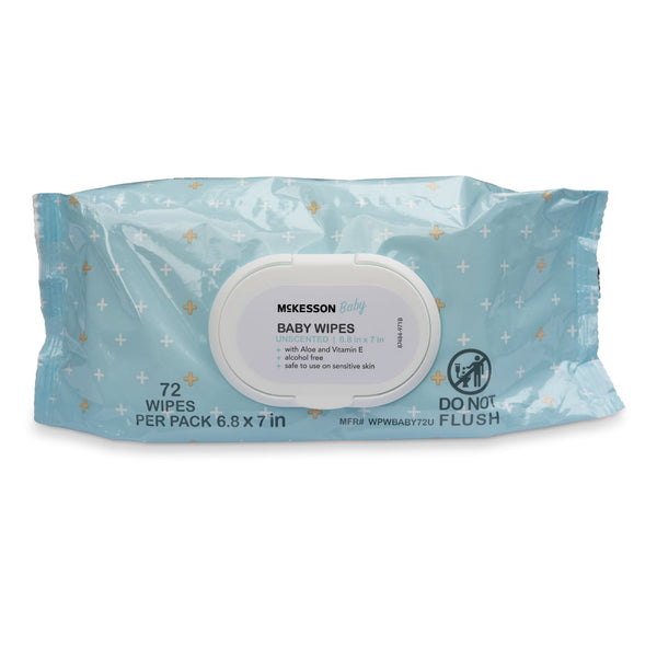 Baby Wipe McKesson Soft Pack Unscented 72 Count| 12Pack/Case Default Title