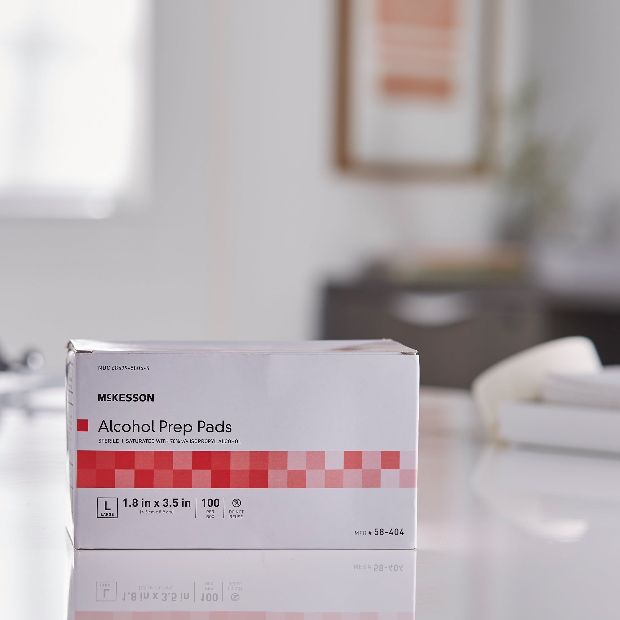 Alcohol Prep Pad McKesson 70% Strength Isopropyl Alcohol Individual Packet Large Sterile