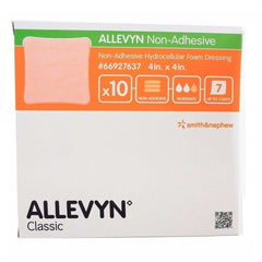 Foam Dressing Allevyn 4 X 4 Inch Without Border Film Backing Nonadhesive Square Sterile,  Packaging Type- Box