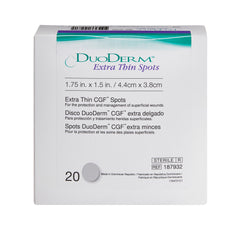 Thin Hydrocolloid Dressing DuoDERM Extra Thin 1-1/2 X 1-3/4 Inch Spot 20 per Box,  Packaging Type- Box
