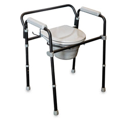 Universal Bedside Commode - Portable, Adjustable, and Easy-to-Clean Toilet Solution for Seniors and Mobility Impaired. Perfect for Comfort and Convenience.