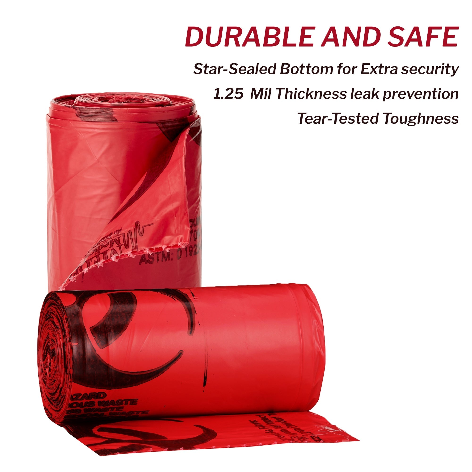 Infectious Waste Bag McKesson 10 to 15 gal. Red Bag 24 X 32 Inch, Packaging Type- Case
