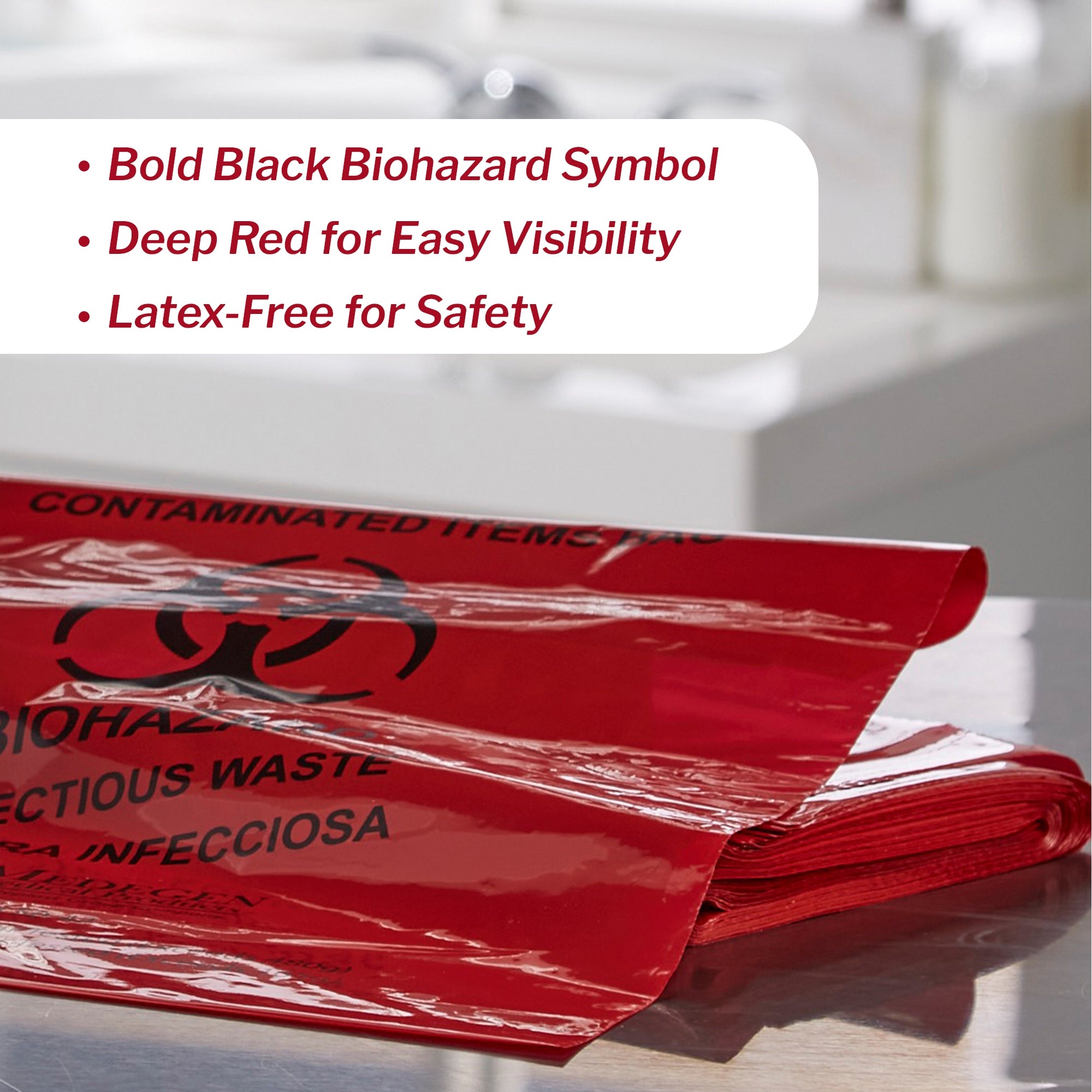 Infectious Waste Bag McKesson 10 to 15 gal. Red Bag 24 X 32 Inch, Packaging Type- Case