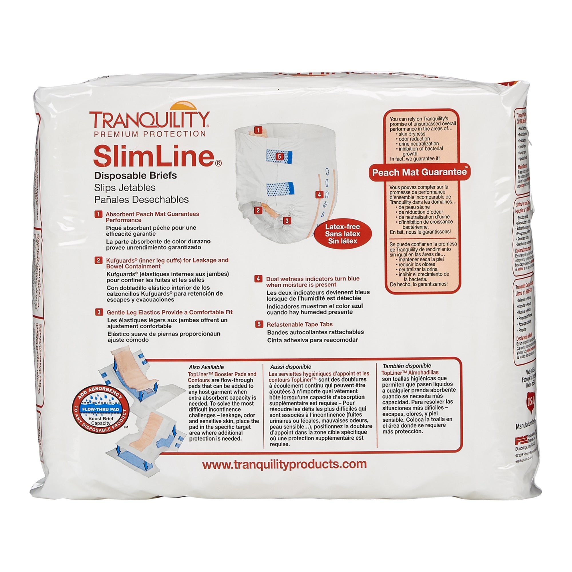 Unisex Adult Incontinence Brief Tranquility Slimline Medium Disposable Heavy Absorbency, Packaging Type- Case
