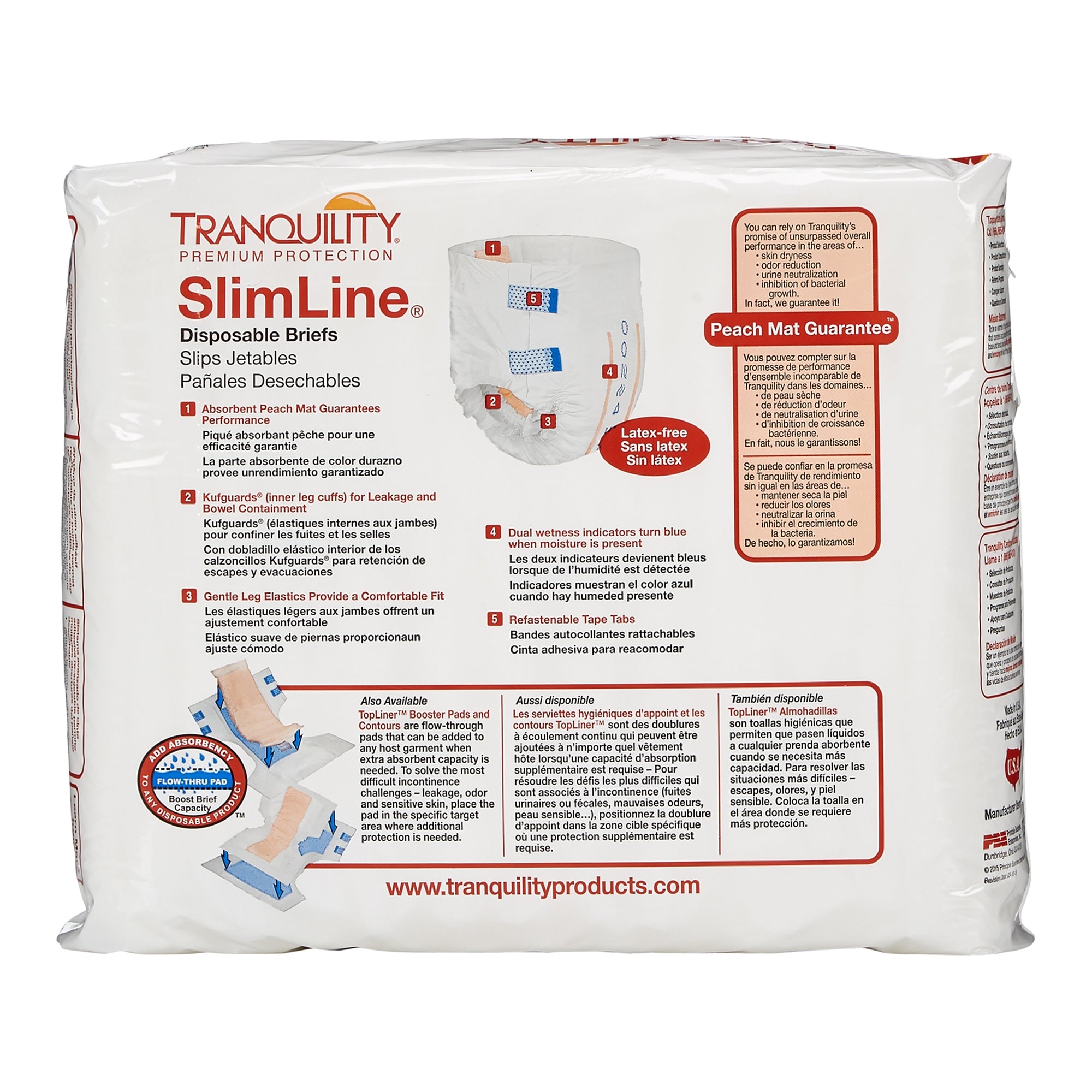 Unisex Adult Incontinence Brief Tranquility Slimline Medium Disposable Heavy Absorbency, Packaging Type- Case