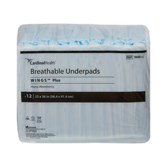 Disposable Underpad Wings Breathable Plus 23 X 36 Inch Fluff / Polymer Heavy Absorbency | 12/BG6BG/Case