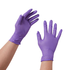 Exam Glove Purple Nitrile X-Large NonSterile Nitrile Standard Cuff Length Textured Fingertips Purple Chemo Tested Case