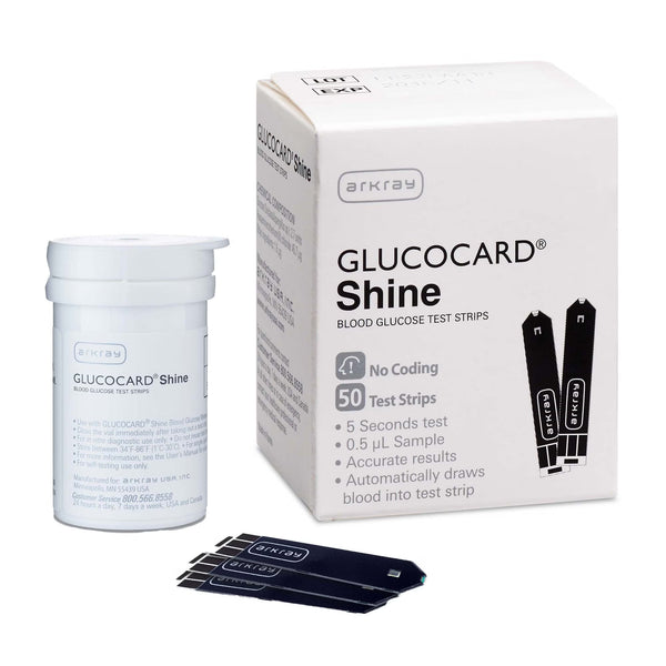 Blood Glucose Test Strips Glucocard Shine 50 Strips per Pack, Packaging Type- Box Default Title