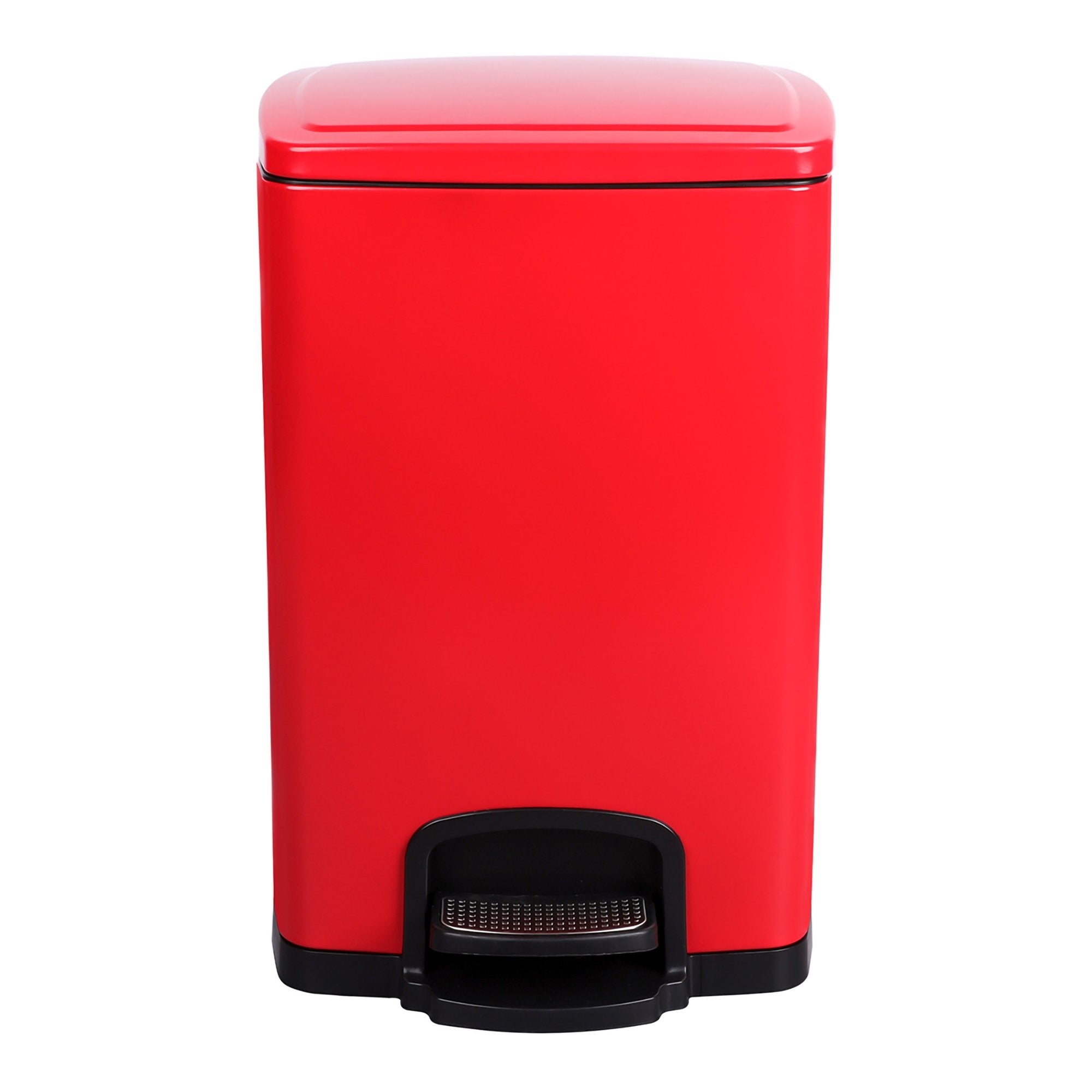 McKesson’s red metal square trash cans